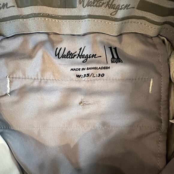 Walter Hagen Men’s Golf Pants 35x30 Beige Flat Front Classic Fit - Picture 3 of 10